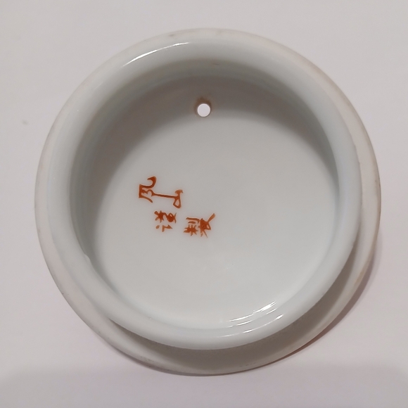 Vintage Arita-yaki Kyusu Japanese Teapot Porcelain MCM 50s RARE Orange Signed - Picture 7 of 11